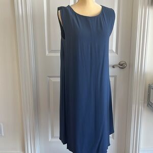 Escada crepe blue dress